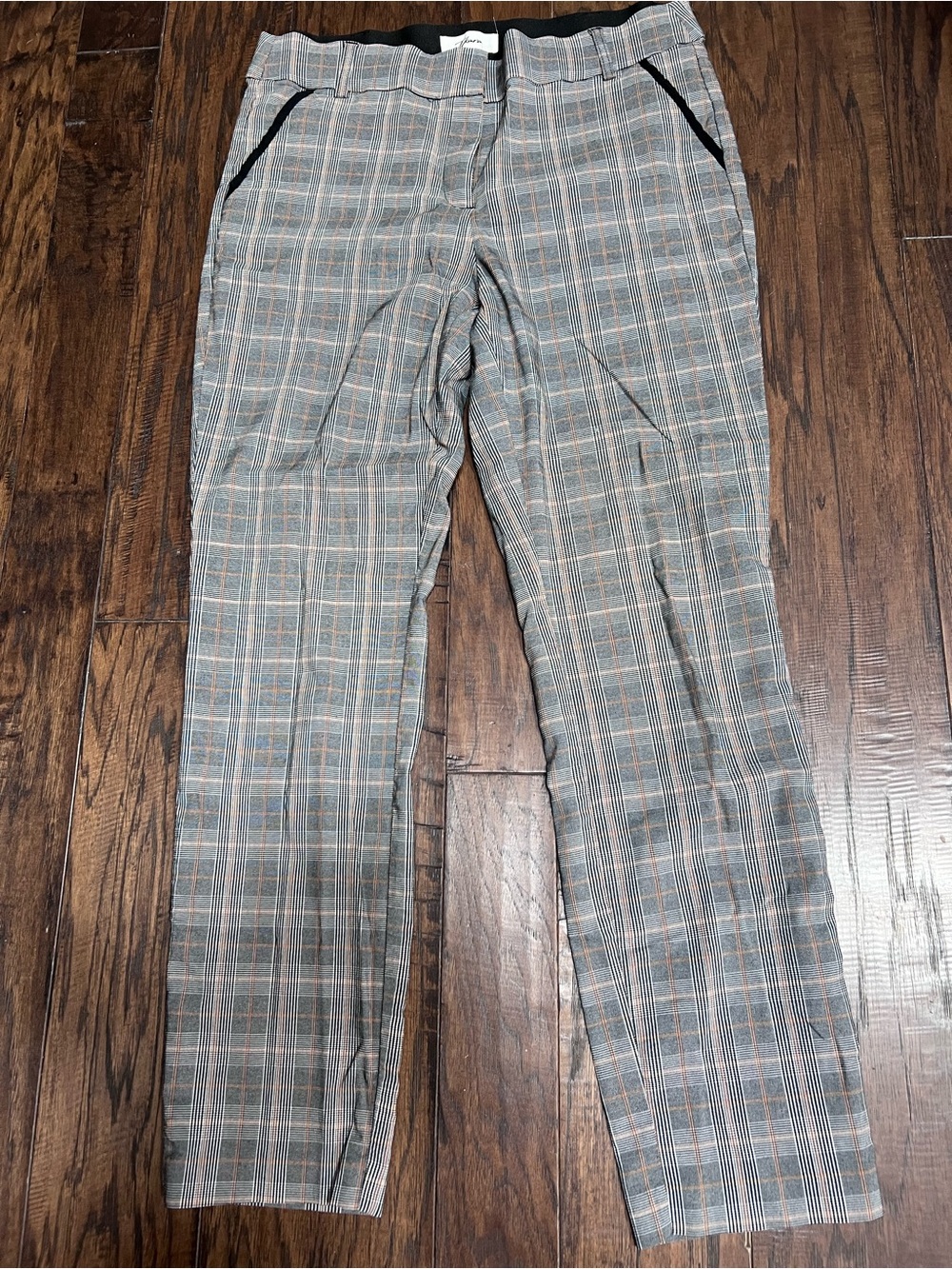 Tamara Plaid Slim Chinos